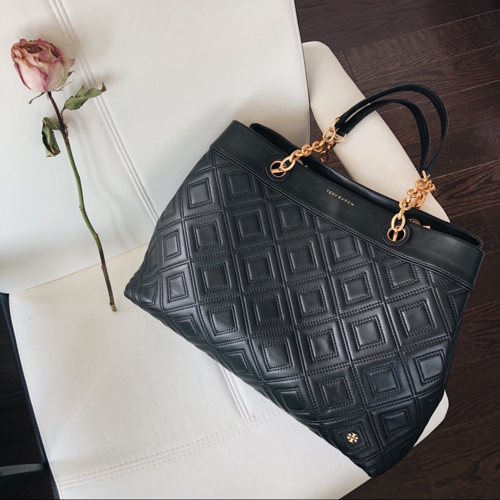 Tory Burch Kira Quilted Leather Tote Bag(like new)